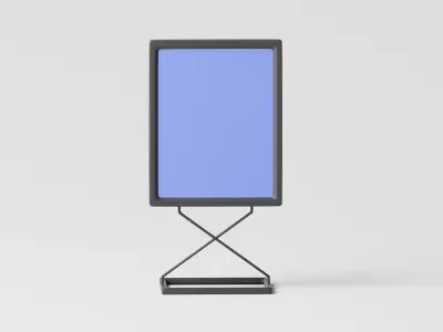 Tray for Poster Stand 3D Model Low-poly 3D model