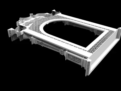 Frame 7 arched window 3D print model
