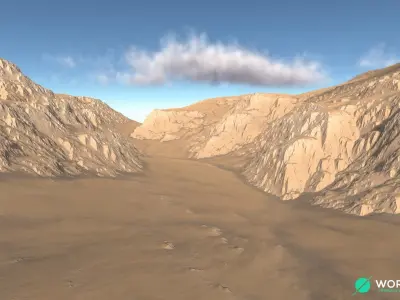 Canyon Cliff 01 3D model