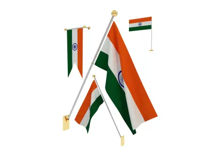 Flags of India 3D model