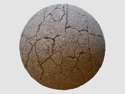Cracked Asphalt PBR Texture Texture