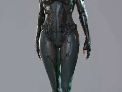 Ada Sci-fi Game Ready low-poly 3d model Low-poly 3D model