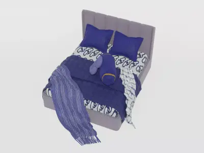 Elegant Avalon Bed 3D model