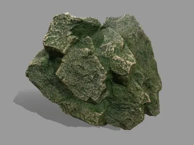 Rock Set Low-poly 3D model 44