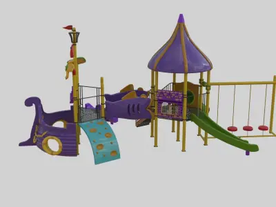 3D Ship Themed Playground Model - 05 3D model