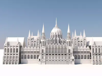 Hungarian Parliament Building Low-poly 3D model