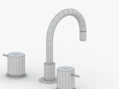 1667 - Water Tap Low-poly 3D model