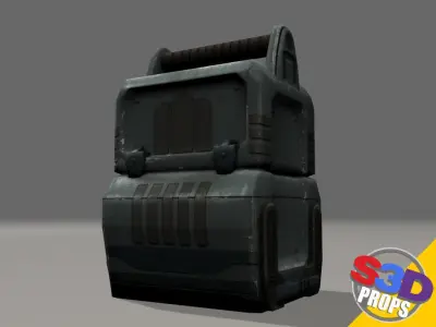 Scifi metal crate 3D model