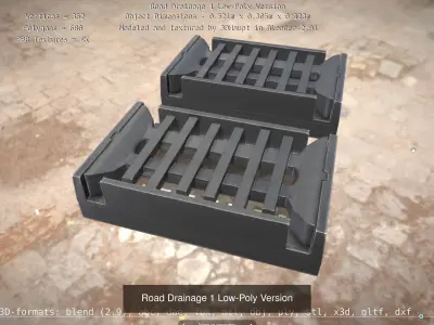 Road Drainage 1 All Version 3D Model Pack