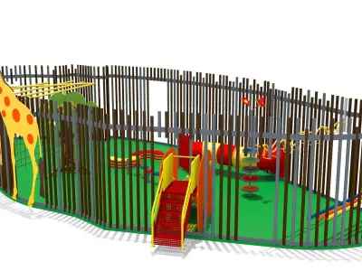 Garden Playground Low-poly 3D model
