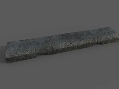 Concrete Barrier Type 6 Low-poly 3D model