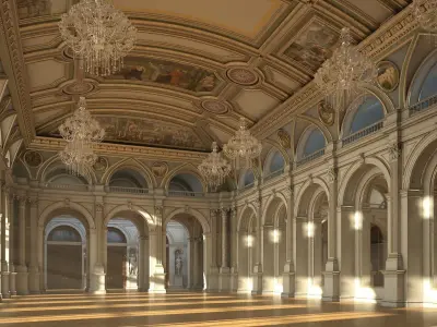 Classical Hall 3D model