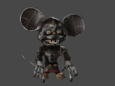 Mechanical Mouse Low-poly 3D model