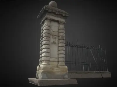 Old gate and fence elements from Kodaly korond 3D model