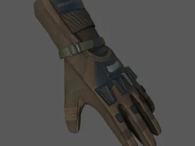 Gloves Sci-fi military fantasy combat military  Low-poly 3D model