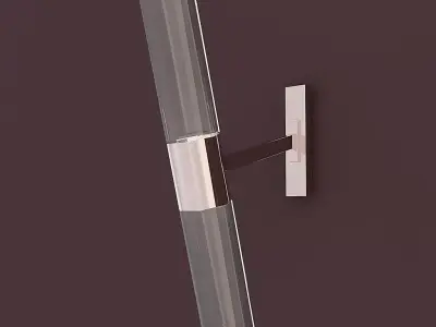 LUXURY w modern wall lamp with glass tube 3D model