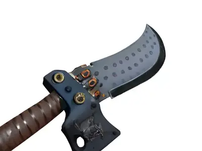 SciFi Industrial Fantasy Greatsword Low-poly 3D model