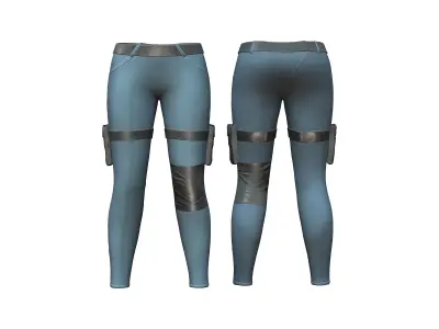 Anime Outfit Corset Romper Suit With Leggings Low-poly 3D model