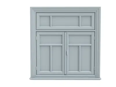 Photorealistic Wooden Casement Window PBR 3D Model 3D model