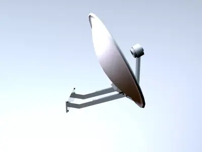 Parabolic Antenna Low-poly 3D model