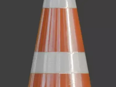 Urban Traffic Cone 3D Model Low-poly 3D model
