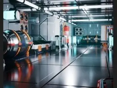 SciFi Industrial Environment 15 Assets Low-poly 3D model