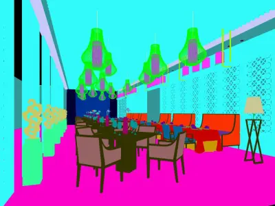 Business Restaurant - Coffee - Banquet  77 3D model