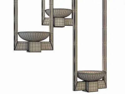 Fine Art Lamps Delphi 3 Light Cluster Pendant 3D model