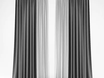 Curtain pair of curtains Low-poly 3D model purchase