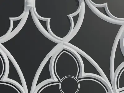 Rose window Gothic 3D model