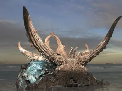 DArk Alien Dragon God Bone Massive 11 3D model