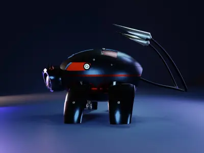wild cat robot 3D model
