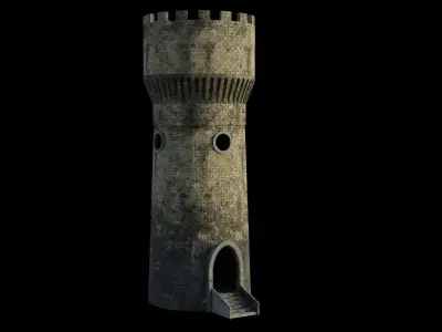Tower 3D model textures 4K PBR -UE4 Low-poly 3D model