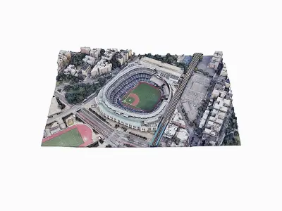 Yankee Stadium Low-poly 3D model