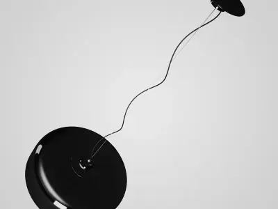 Black Hanging Lamp 07 3D model