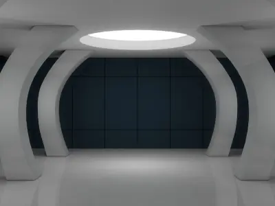 Sci Fi Room Low-poly 3D model