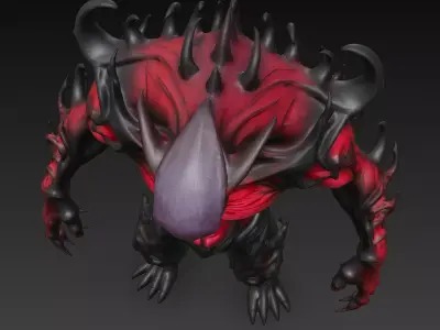 Red Humanoid Monster Variants Pack 3D Models 3D model