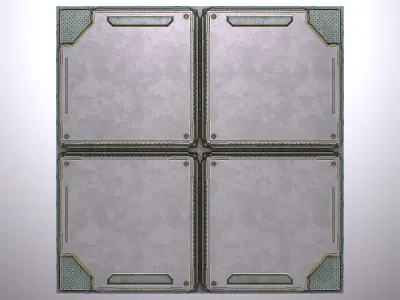 PBR Sci-Fi Spaceship Texture 55 Low-poly 3D model