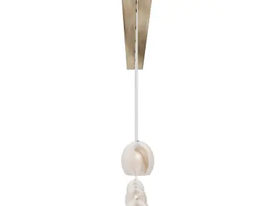Lazio 7-Light Linear Multi-Drop Pendant Currey Company  3D model