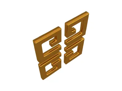 Givenchy Logo v1 005 Free low-poly 3D model