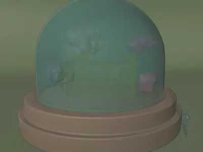 Explore Figure - Coffee shop in glass Free 3D model