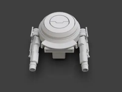 Sci-Fi Drone - 1 - Untextured 3D model