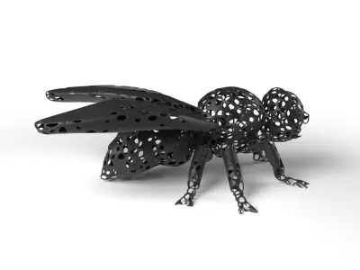 Fly Voronoi Low-poly 3D model