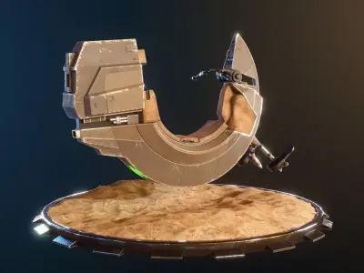 Darth Maul Sith Speeder Low-poly 3D model