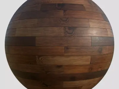 Wood floor planks PBR material 4K Free Free 3D model