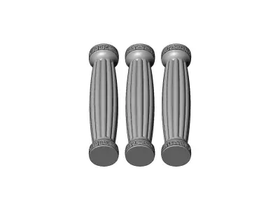 Ribbed rounded greek key model making miniature pillar columns 3D print model