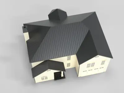 Cottage House Design 12T5  Low-poly 3D model