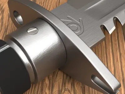 Metal Army Knife 3D model