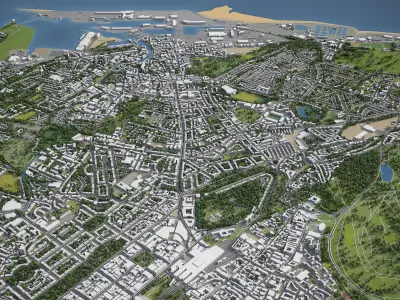 Edinburgh Low-poly 3D model