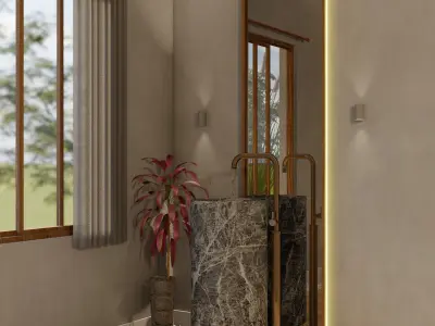 Wash basin  Low-poly 3D model